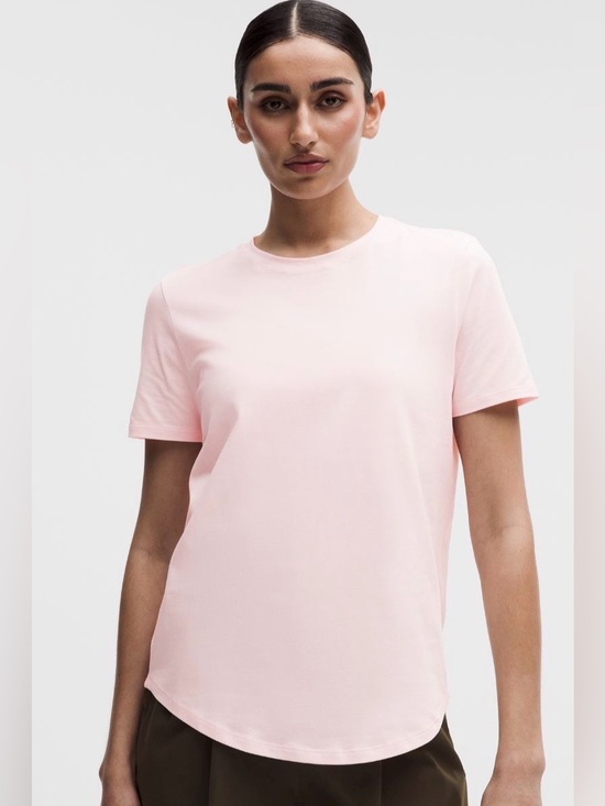 lululemon athletica Tops - Lululemon Love Crew Short Sleeve Top in Light Pink